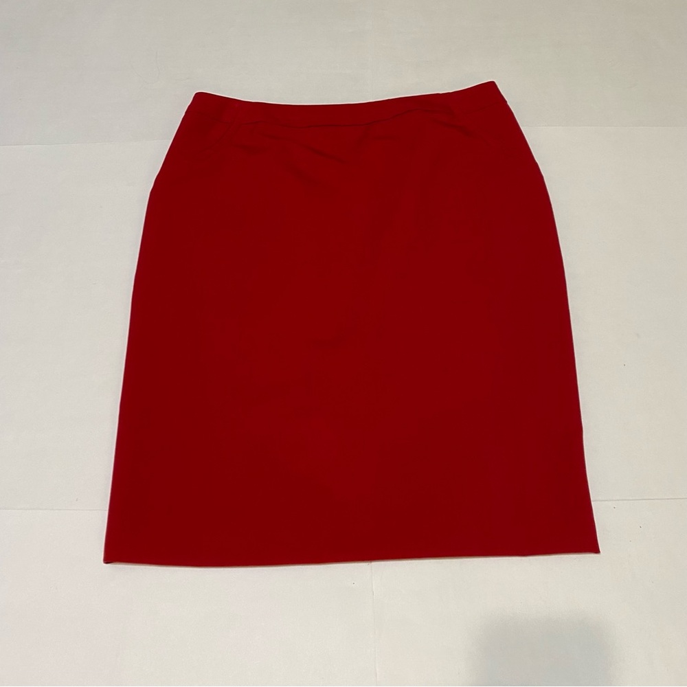 Worthington Vibrant Red Pencil Skirt